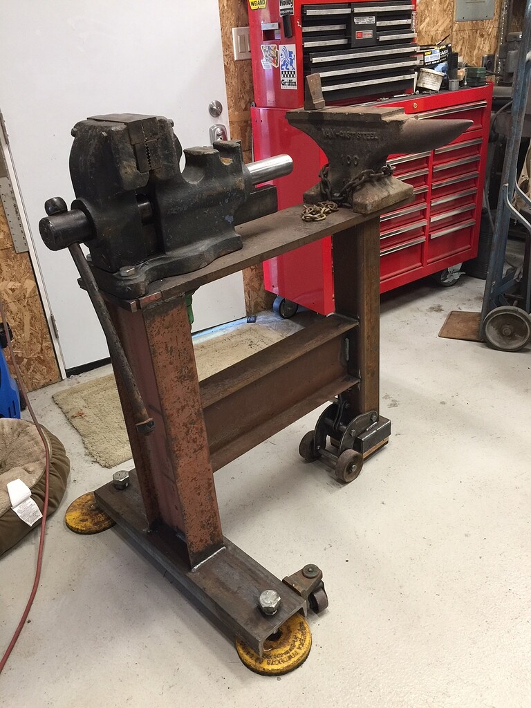 Vise Anvil Stand Fold-up Wheels - Projects - Langmuir Systems Forum