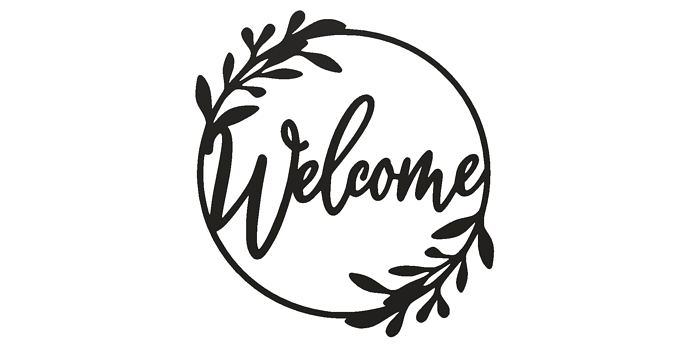 welcome sign crispy 16 in