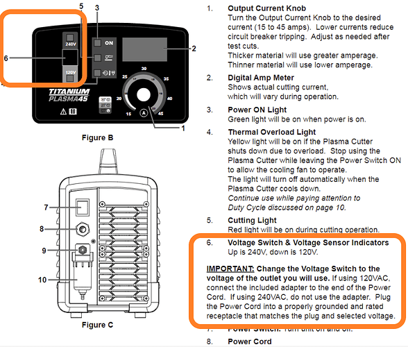 titnium 45a 120 240 switch