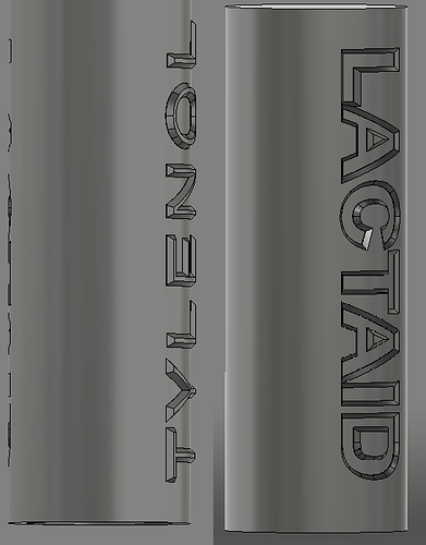 Chamfered letters
