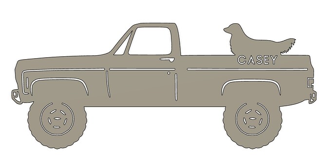 C10 truck with dog