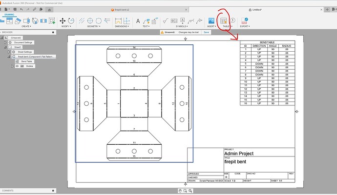 bend order numbers by fusion 360