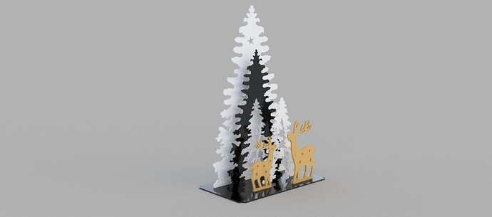 xmas 2022 reindeer multi layer with tree v5 5