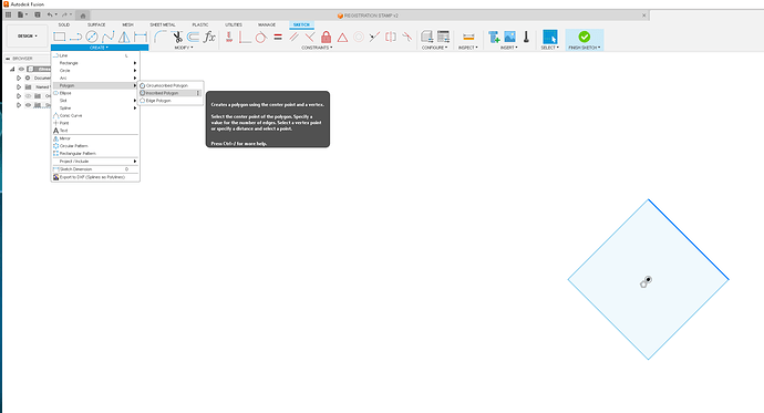 polygon diamond autodesk fusion