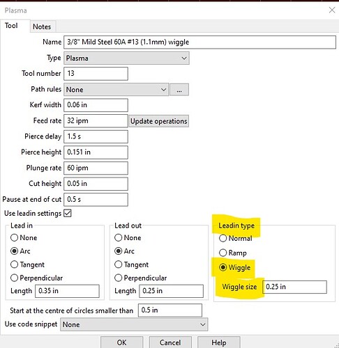 wiggle setting