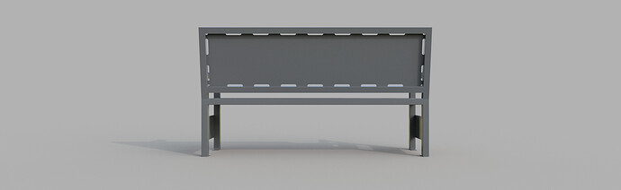 Bench 2x2 square tube with quater panels v1 5