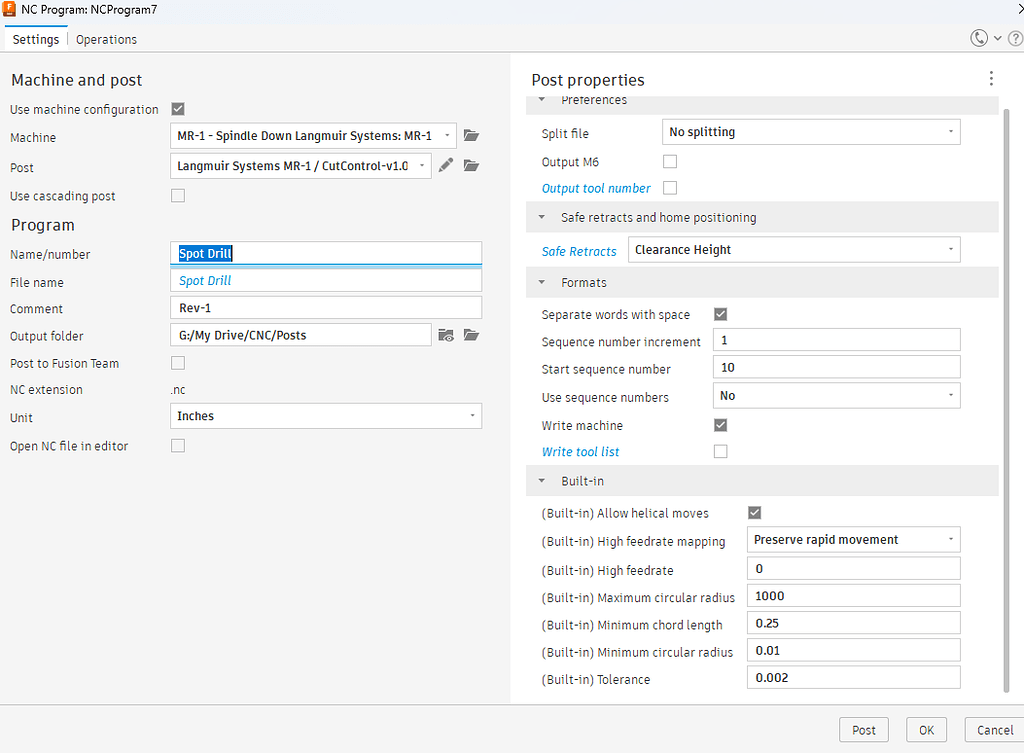 Error The probe cycle 'probe' is machine specific and must always be