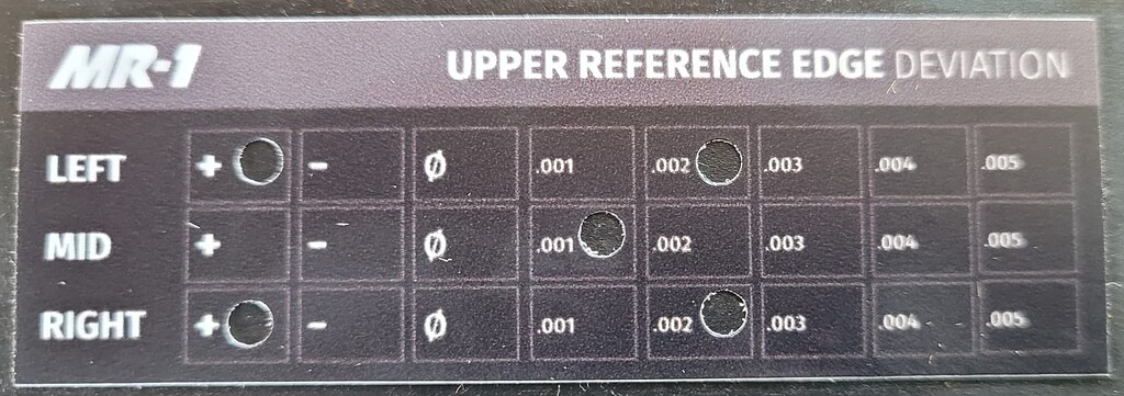 Computer Memory Sticker Deviation Upper reference edge deviation sticker missing +/- on MID - MR-1 ...