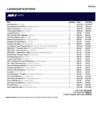 MR-1 CNC Mill Quote (1)-1