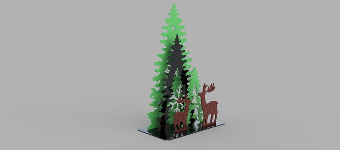 xmas 2022 reindeer multi layer with tree v5 3
