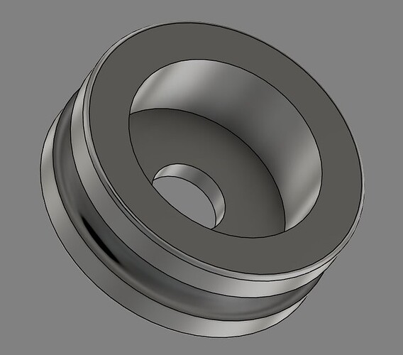 Pulley wheel with area for bearing