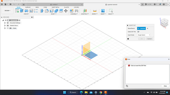 failed dxf
