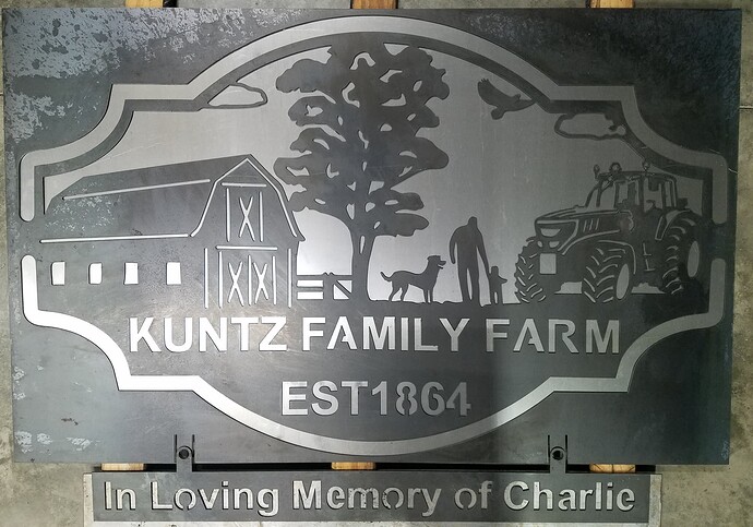 Kuntz Farm Sign Cutout
