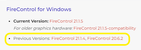 FireControl-previous versions